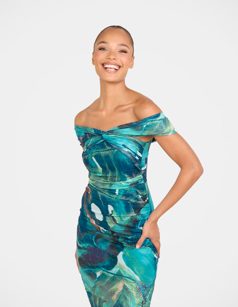 Brit Off Shoulder Maxi Dress